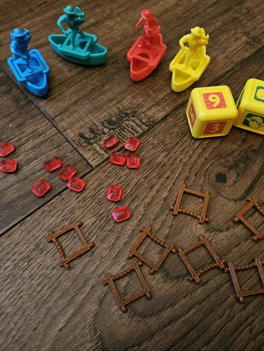 Vintage Forbidden Bridge Replacement Pieces Explorers Dice Jewels Lot Of 13 Used